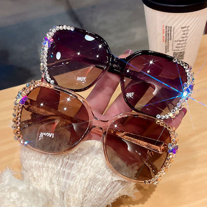 【50%OFF】Ochelari de soare polarizați pentru femei de marcă de lux cu protecție UV400, ochelari de soare la modă cu stras