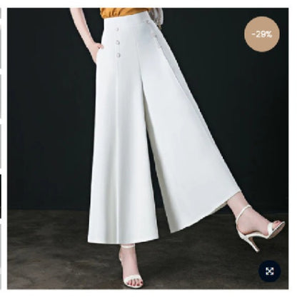 【Cumpără 1 primești 1 gratis】💖【M-5XL】 Fusta drapată de damă la modă, cu picioare largi și talie înaltă