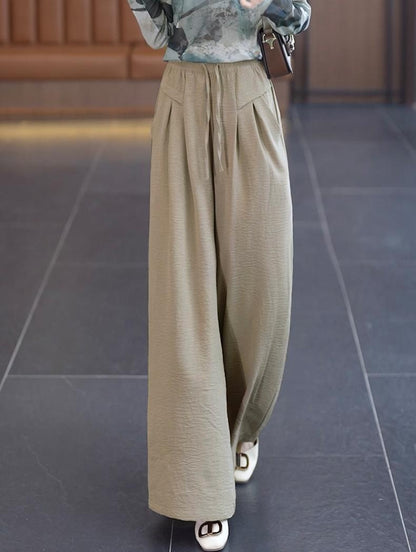 【Cumpără 1 primești 1 gratis】💖【40-82.5kg】 Fusta drapată de damă la modă, cu picioare largi și talie înaltă