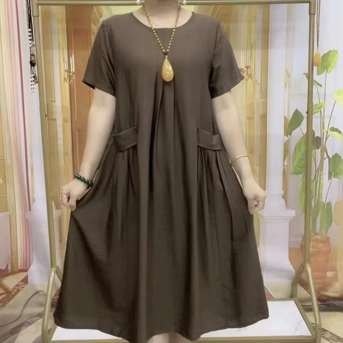 【M - 6XL】2024 rochie universală slim fit cu 2 buzunare stil nou