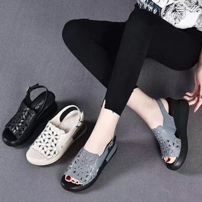 【35-40】Sandale cu cizmă cu talpă moale și talpă moale retro