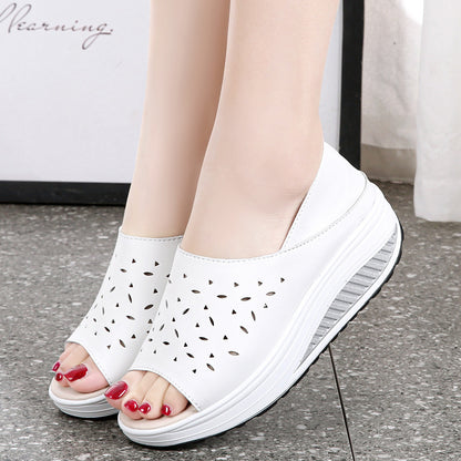 【35-40】Retro Muffin grosime Muffin grosime Soft Bottom Sandale pentru femei