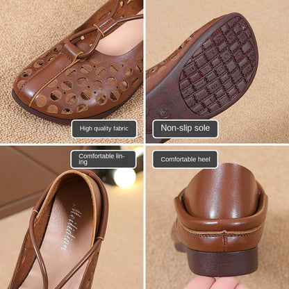【35-41】Sandale din piele cu talpă moale