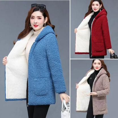 【M-4XL】Noua jachetă cu glugă caldă la modă pentru iarnă