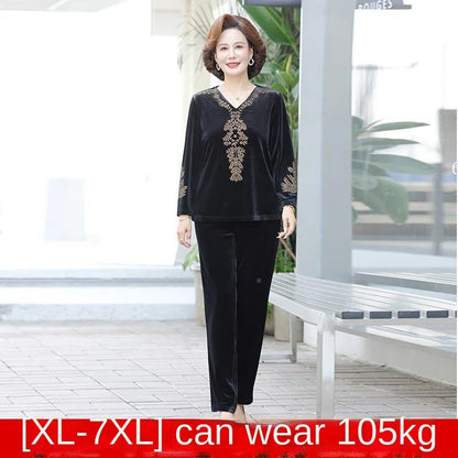 【XL-7XL】Costum nou din catifea auriu, costum din două piese, slim, la modă, de mărime mare